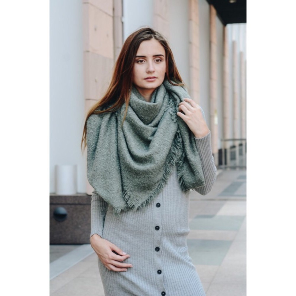 These are the days Blanket Scarf - Sage - Picture 3 of 3